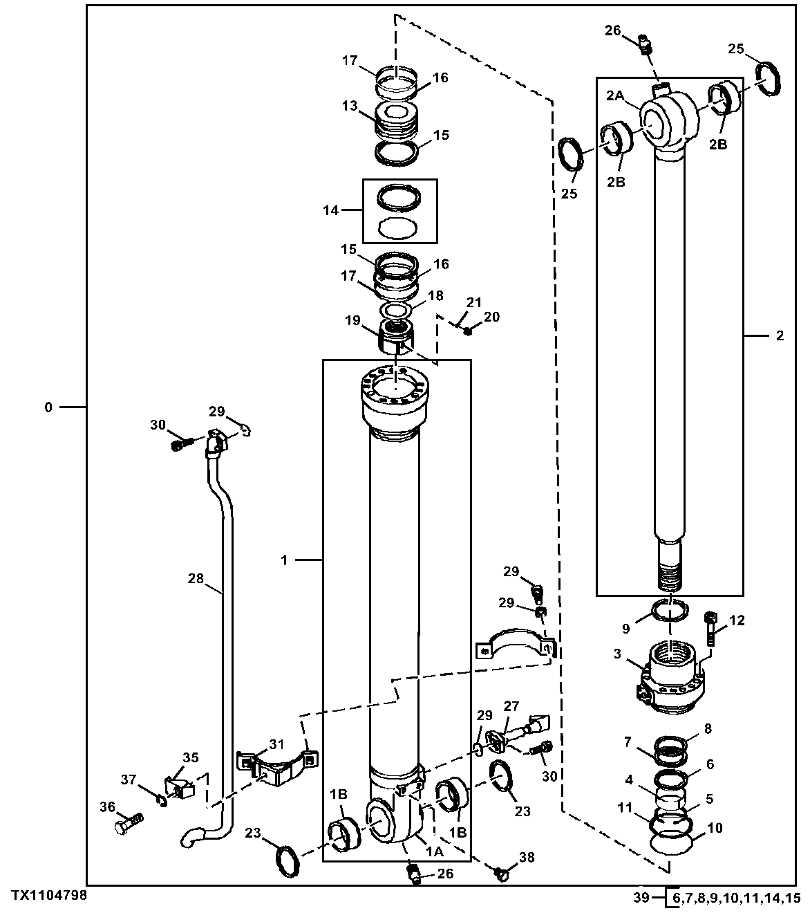 Bucket Cylinder Components, Super Long Front