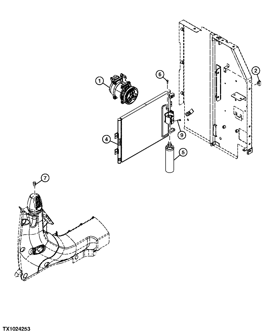 Air Conditioner Compressor, Condenser and Receiver-Dryer