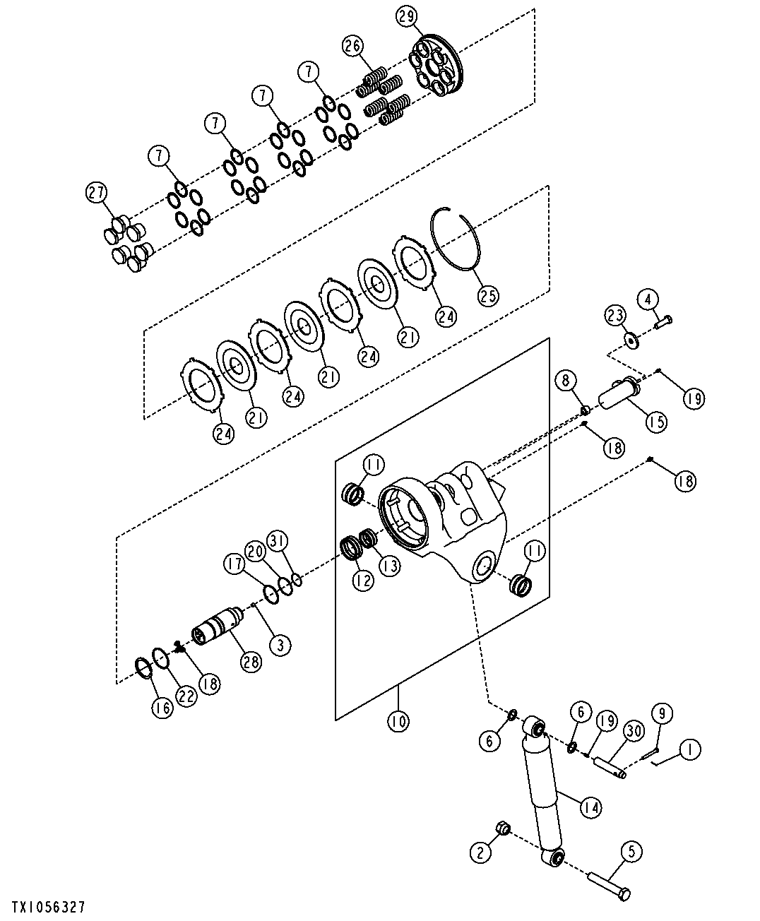 Grapple Cross Head Dampers and Pins (Grapple Skidder)
