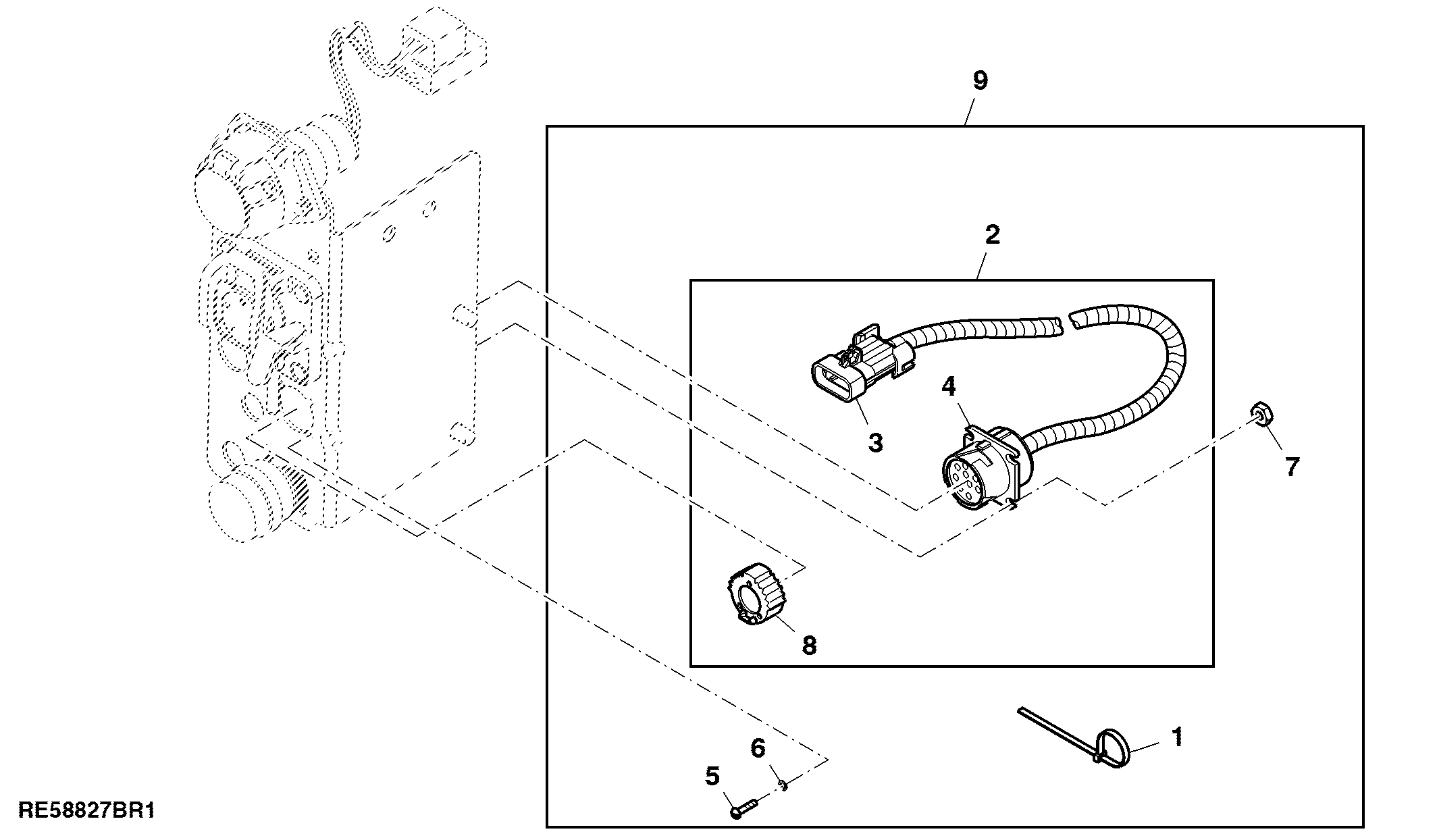 Electrical Connector Assembly, 9 Pin Implement