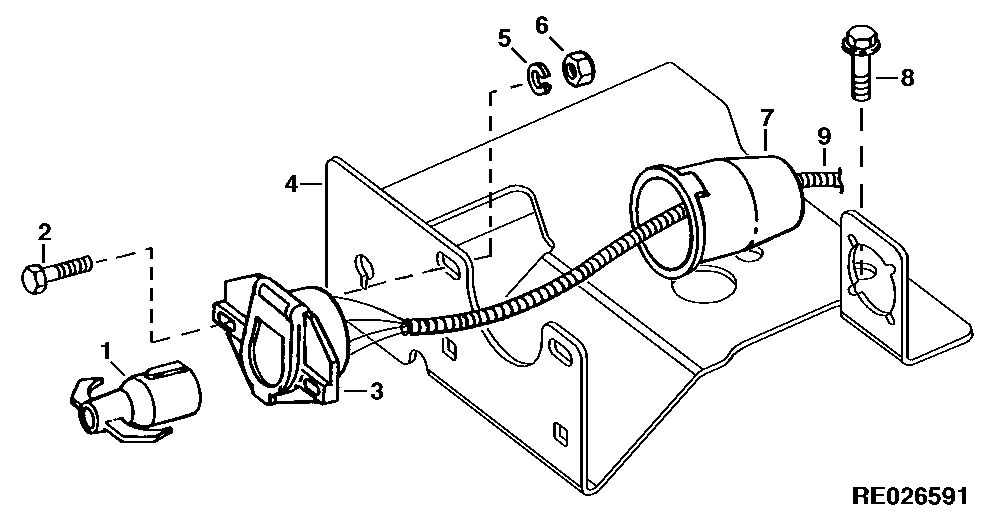 7-TERMINAL ELECTRICAL OUTLET SOCKET (NORTH AMERICAN VERSION)