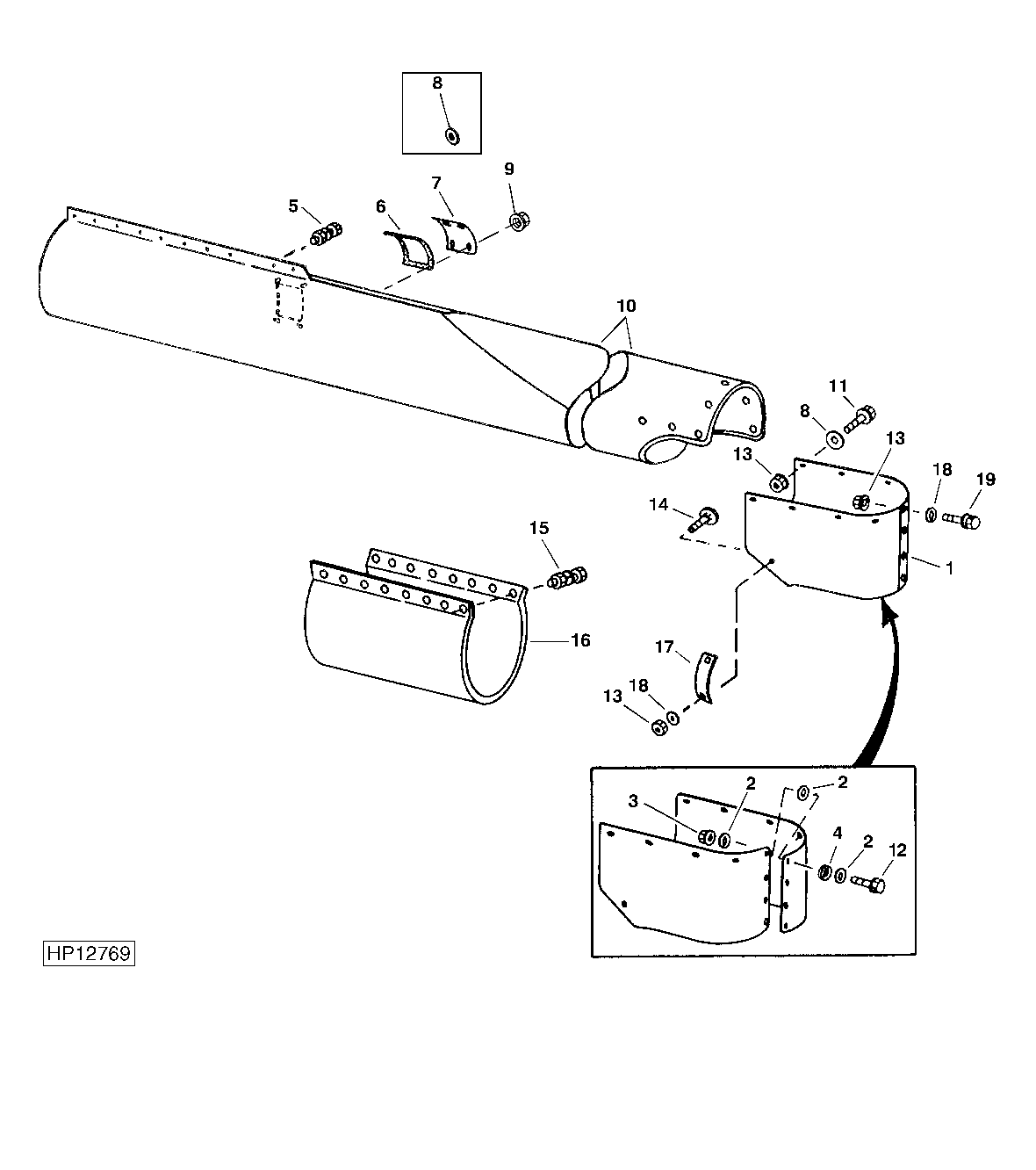 Horizontal Unloading Auger Housing (17 And 20 FT.)