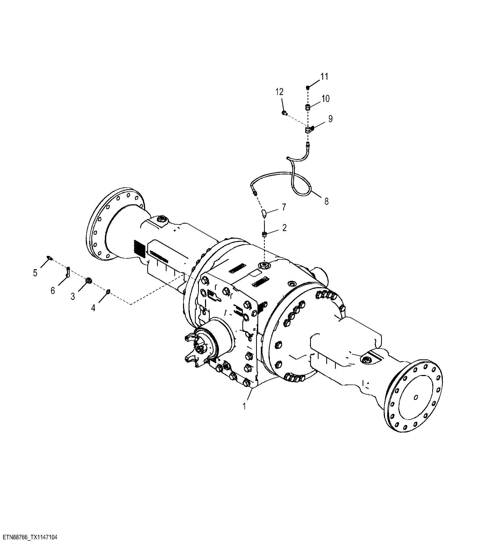 Rear Axle with Differential Lock ( - 677548)
