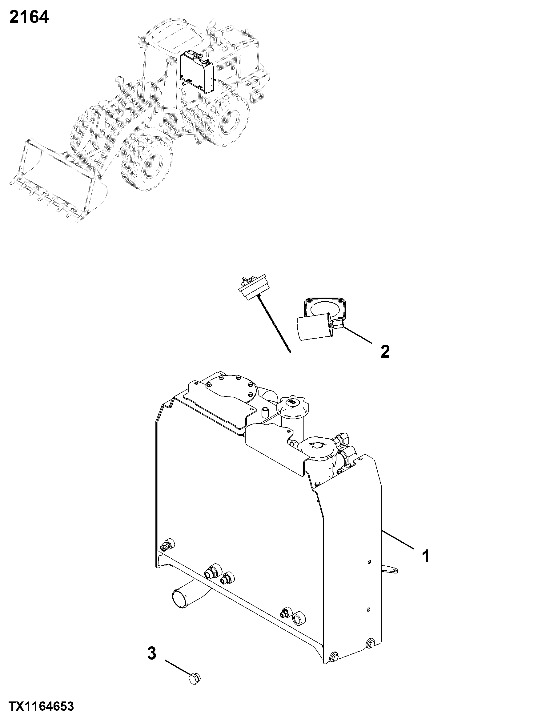 2164 Hydraulic Reservoir, Filter & Cooler
