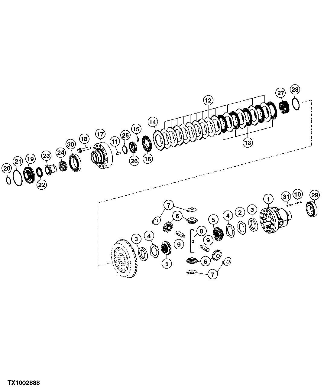 Hydraulic Actuated Differential Carrier Assembly (604690 - )