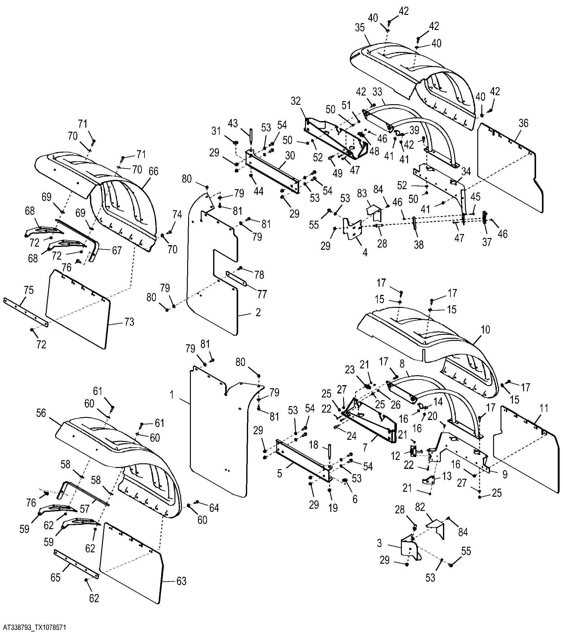Full Coverage Front and Rear Fenders ( - 653128)