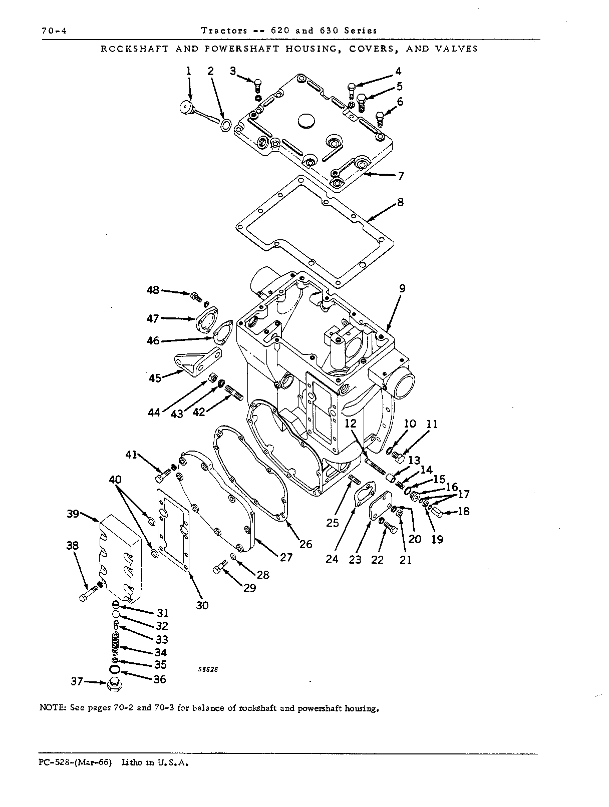 Housing, rockshaft and powershaft (Continued)