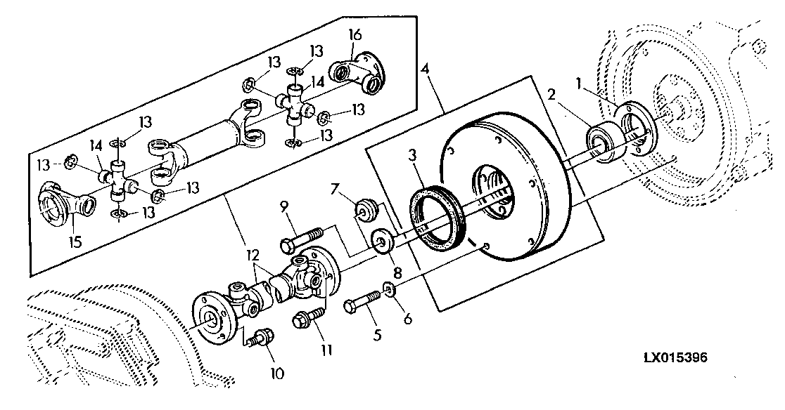 U.J. DRIVE SHAFT, TORSION DAMPER (SYNCROPLUS)