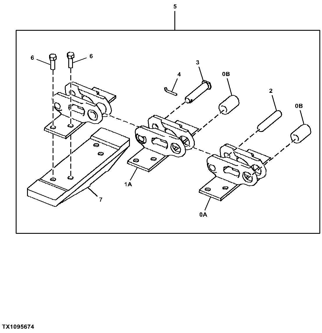Track Chain Assembly, Rubber Pad Shoe ( - 265621)