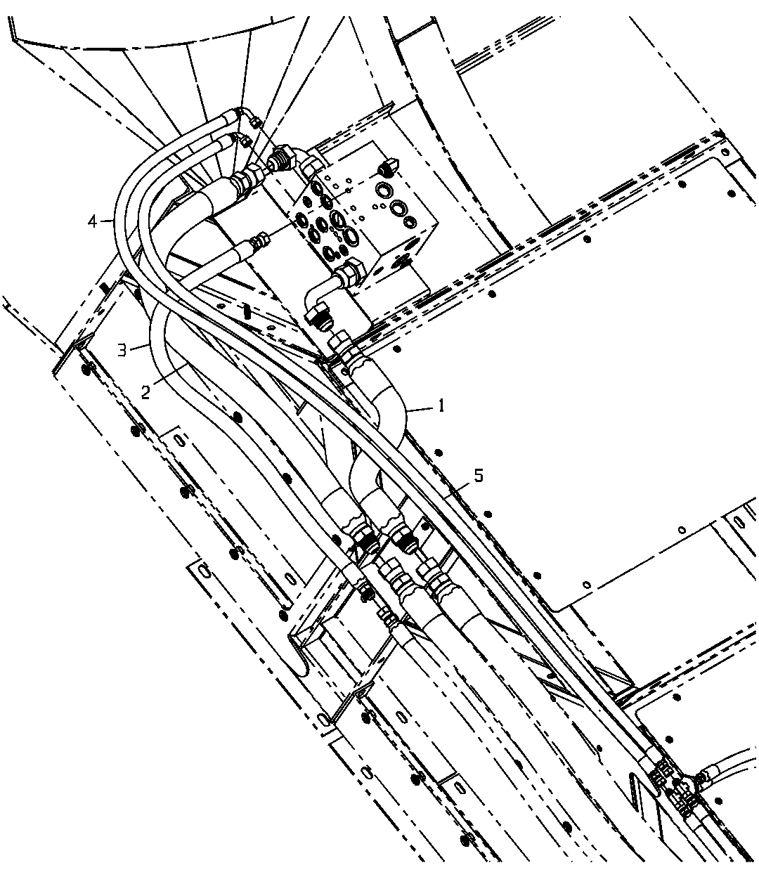LINES GP, ELEVATOR EXTENSION, FRAME TO VALVE (OPTION 6520)
