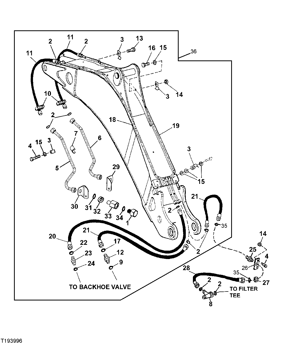 Auxiliary Equipment Hydraulics (Standard Dipperstick)
