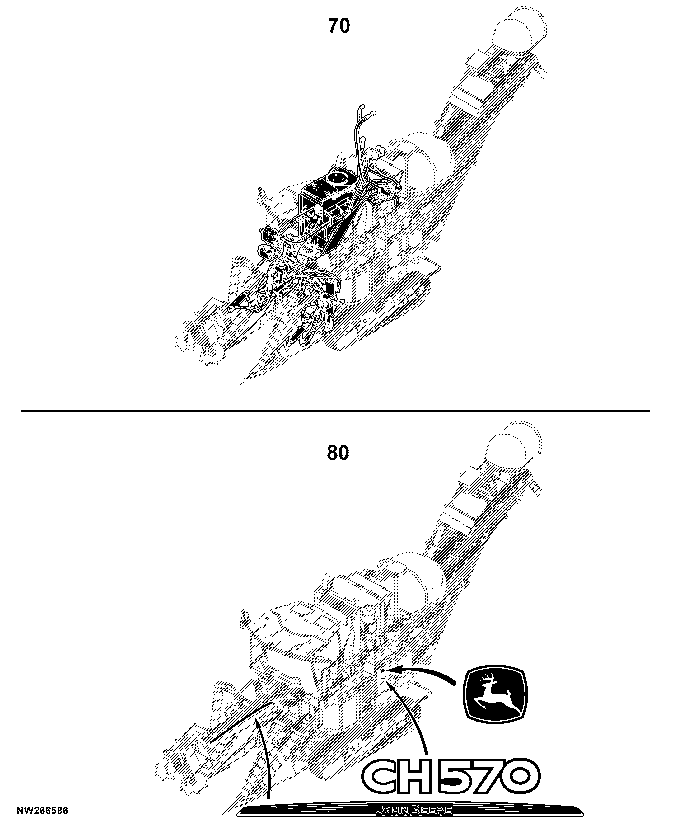 CH670 (Track) Sugarcane Harvester (Engine: 6090HNW02, 6090HNW04) South America Edition