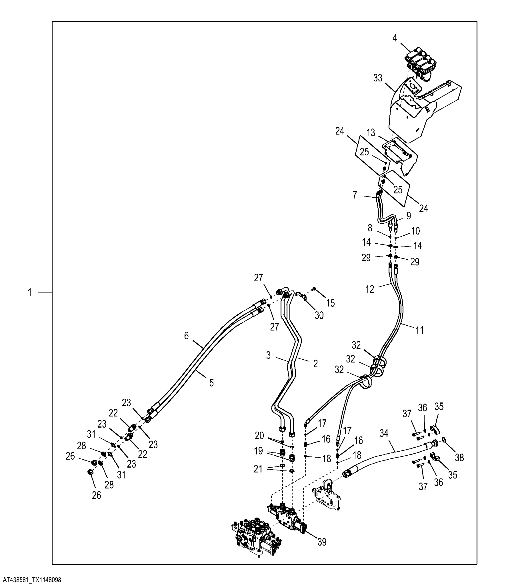 3-Lever to 4-Lever Pilot Controller Conversion Kit, Z-Bar