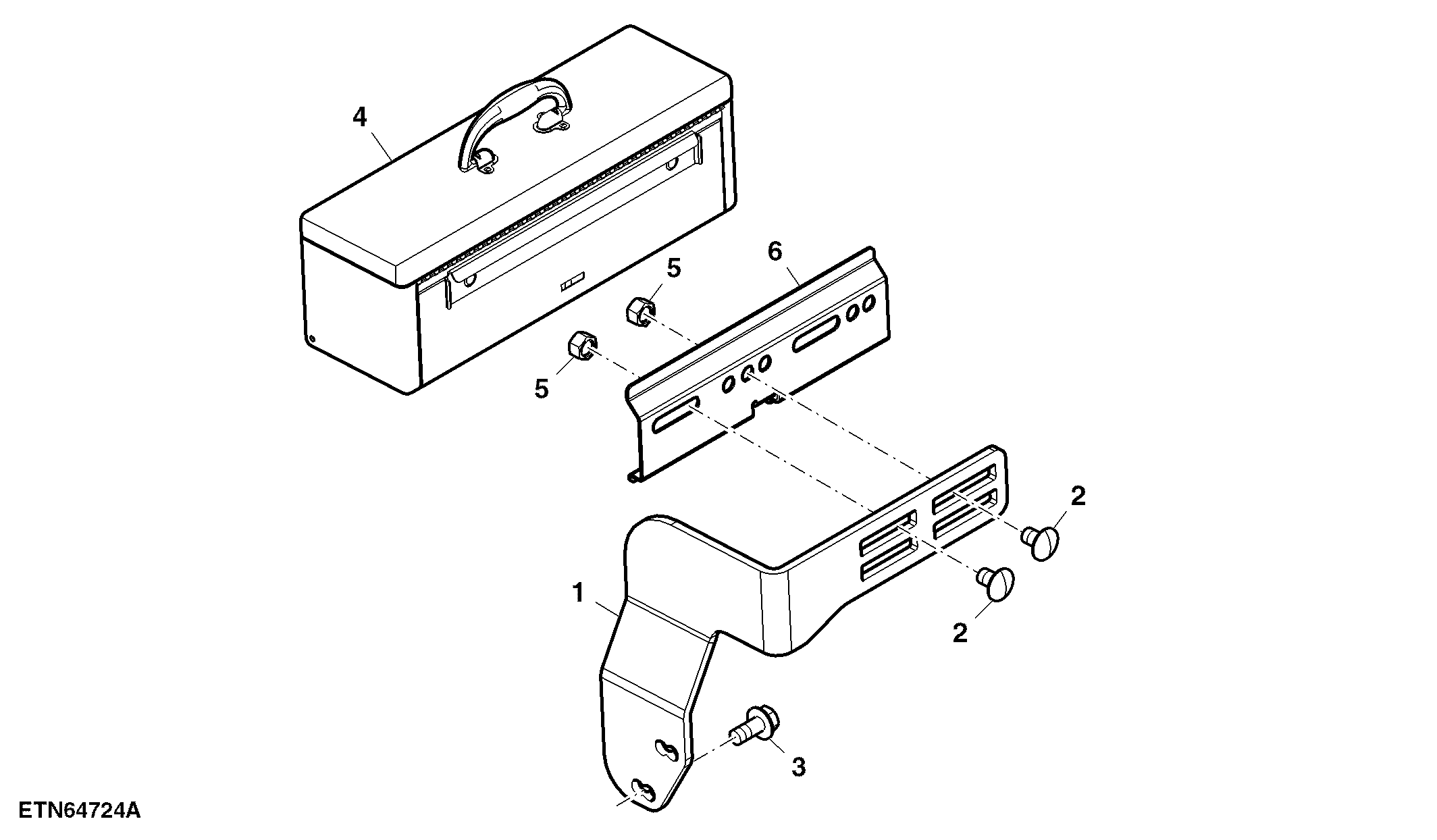 Tool Box and Mounting Parts, W/ Front Loader