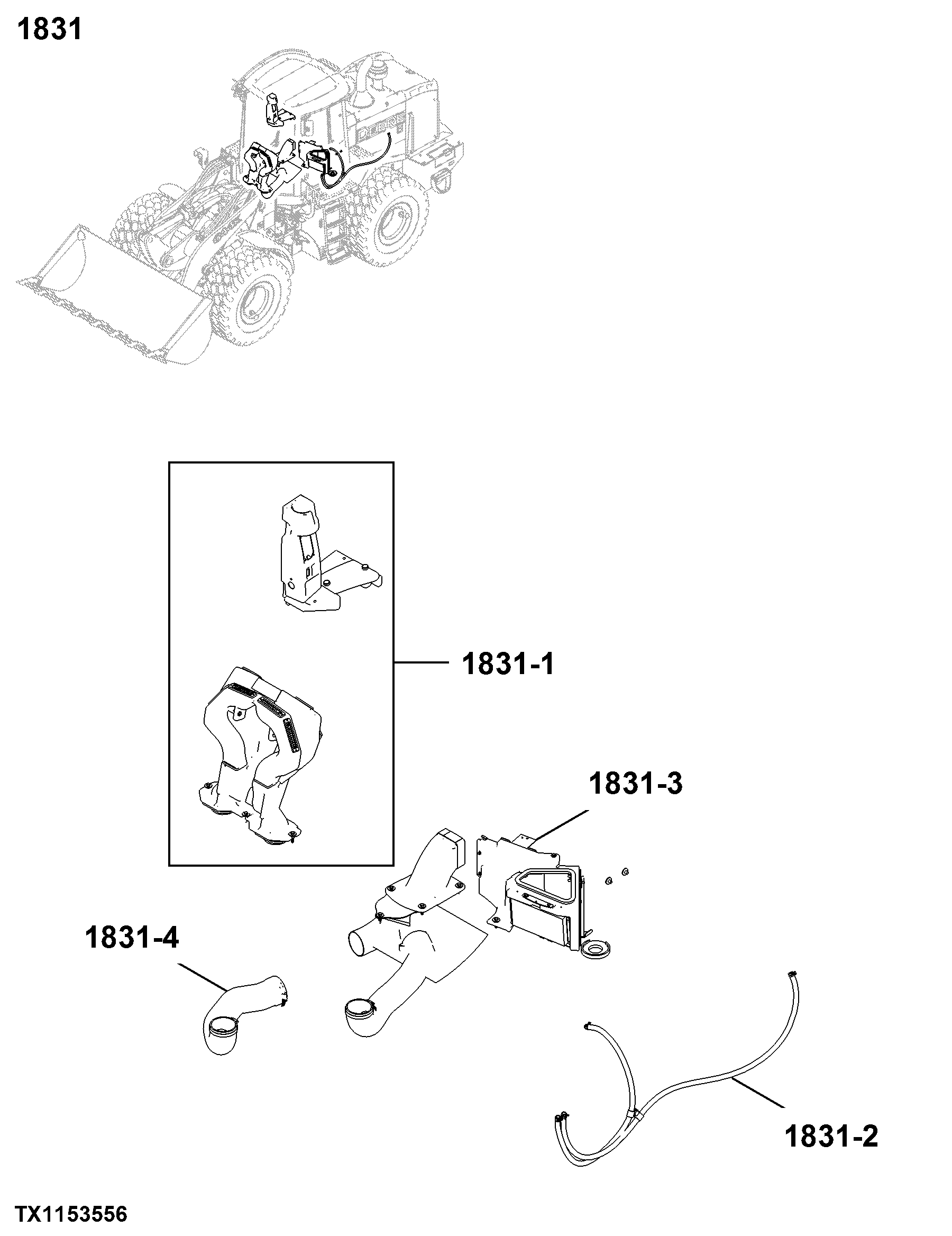 1831 Heater, Hoses & Controls