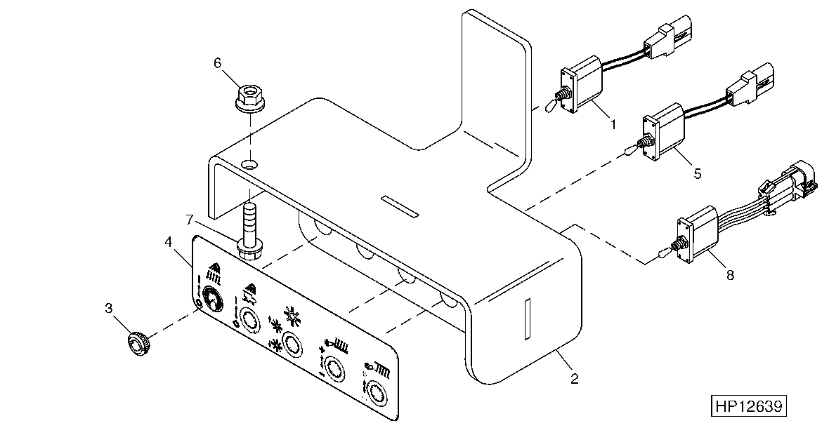 CHOPPER POSITION SWITCH, LIGHT SWITCH AND BRACKET (TOUCHSET)