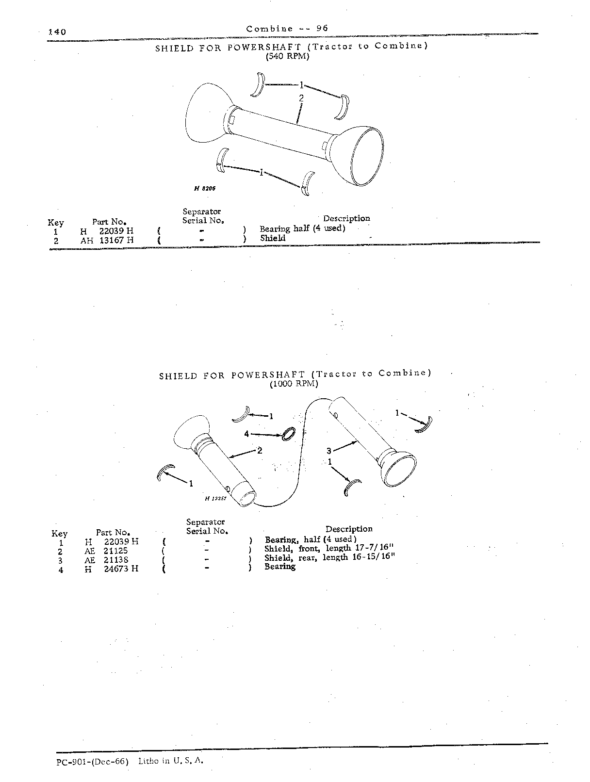 PTO Drive Parts (Continued)
