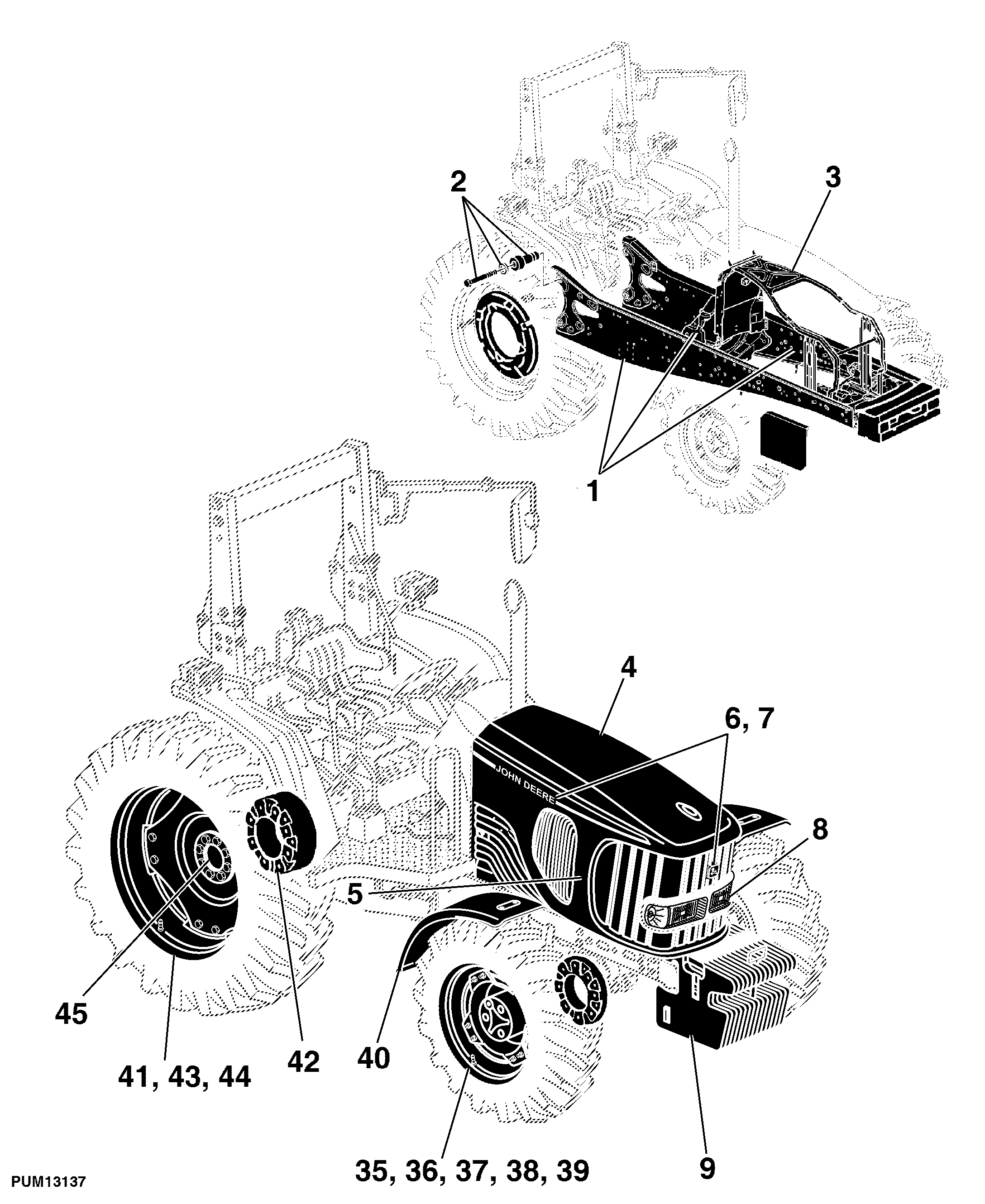 80 WHEELS, FRONT AXLES, FENDERS, MISCELLANEOUS