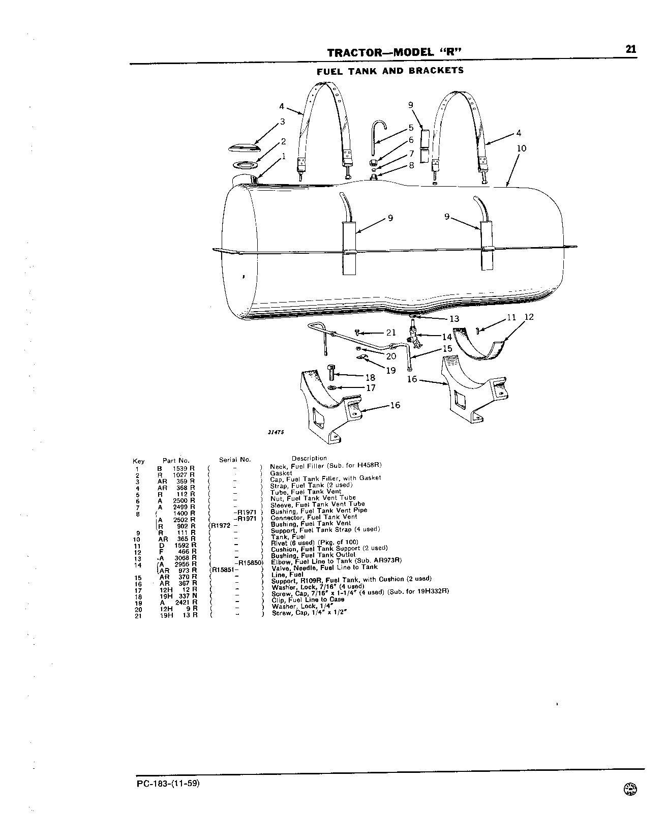Fuel Tank and Brackets