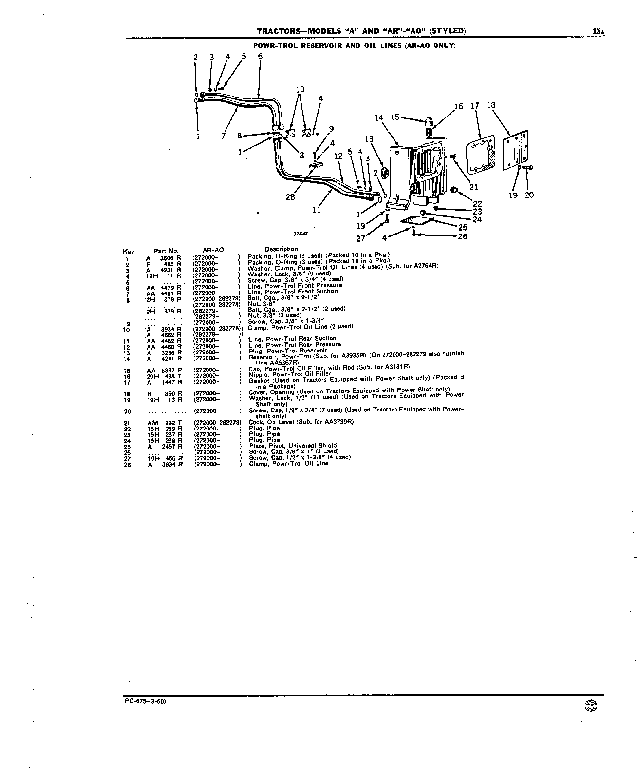 Oil Tubes, Powr-Trol Pump
