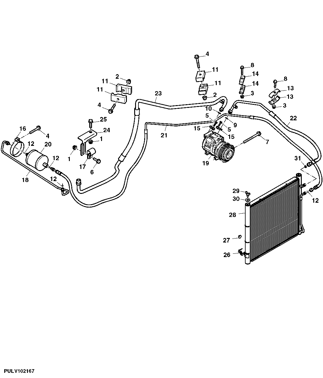 Air Conditioning Compressor And Lines (340001 - )
