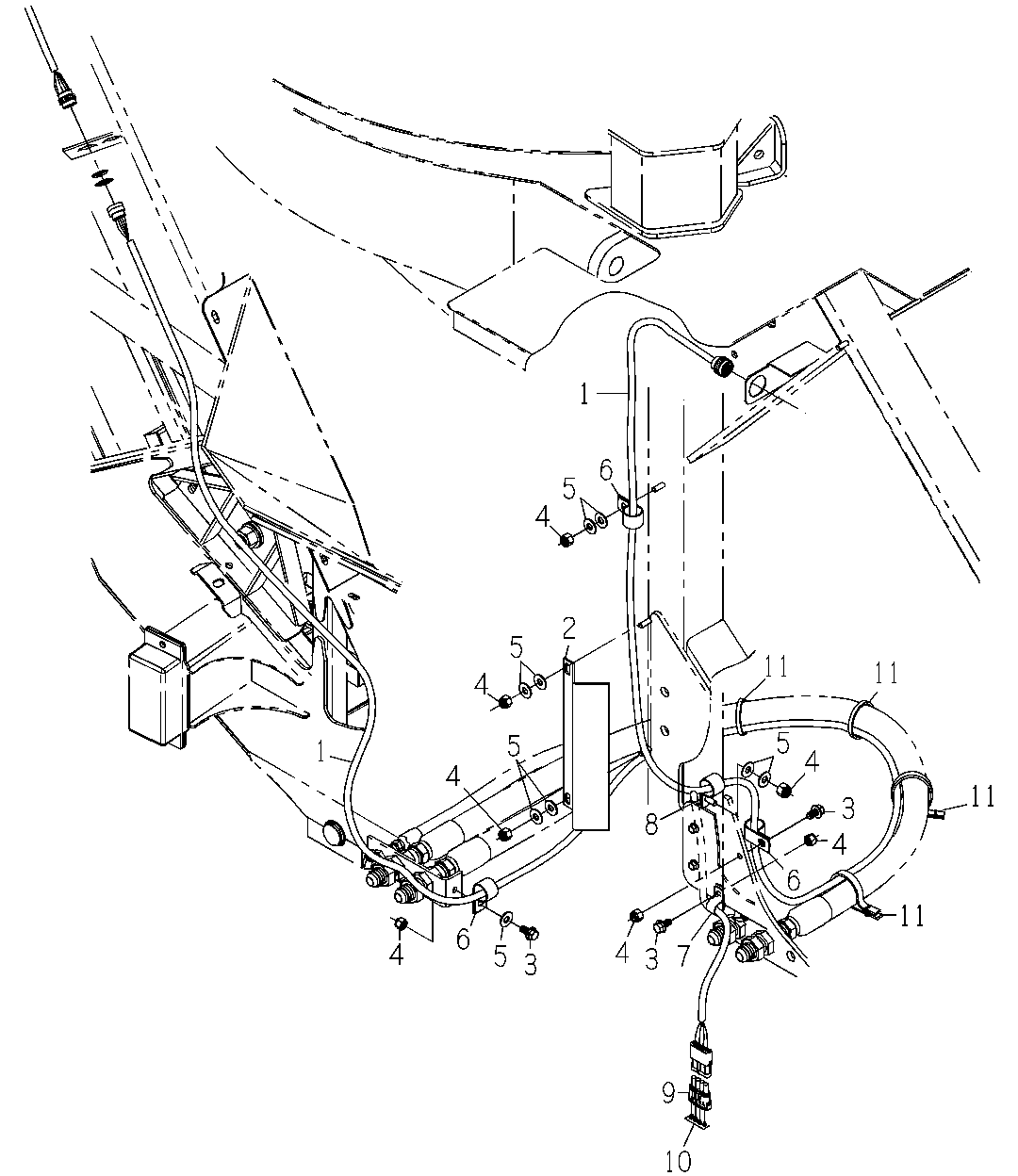 ELECTRICAL GP, MAIN FRAME TO GROUND DRIVE SPEEDOMETER/ELEV
