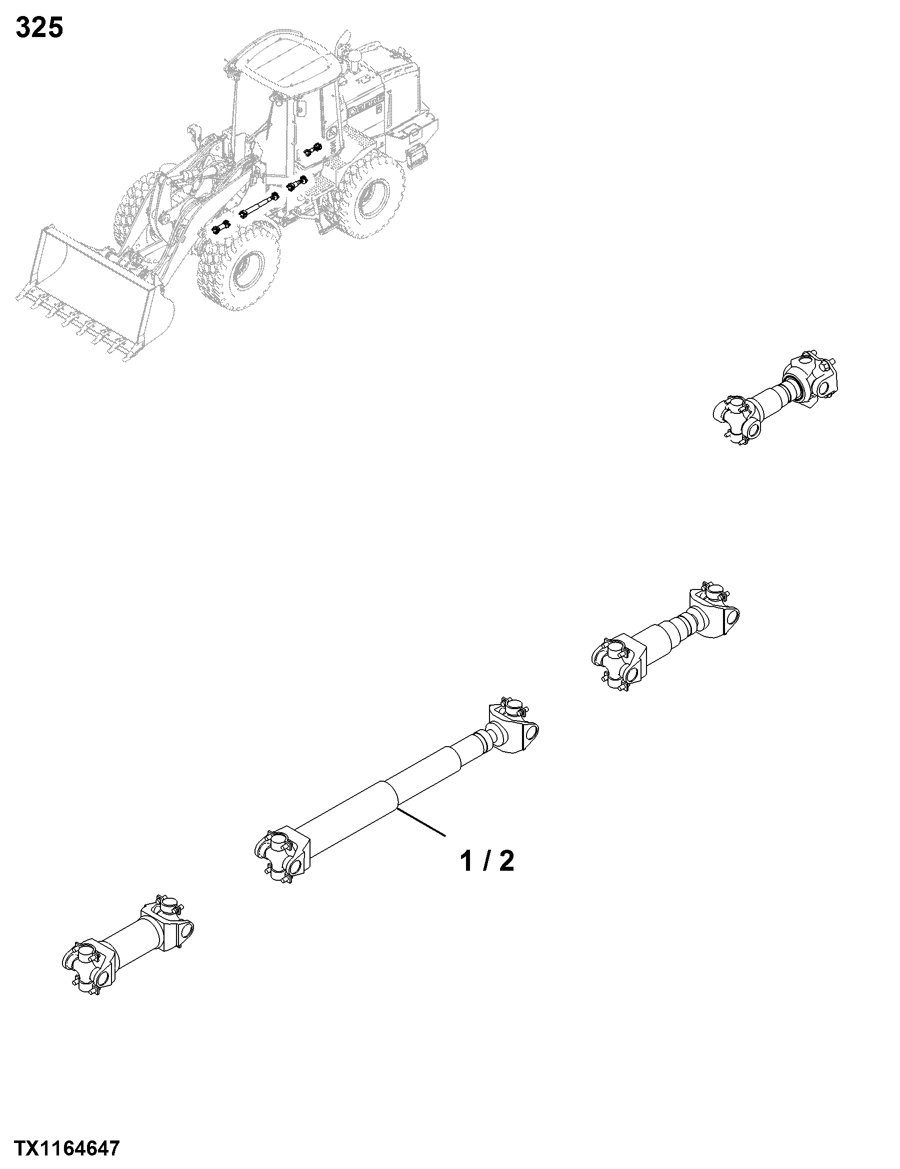 0325 Input Drive Shafts & U-joints