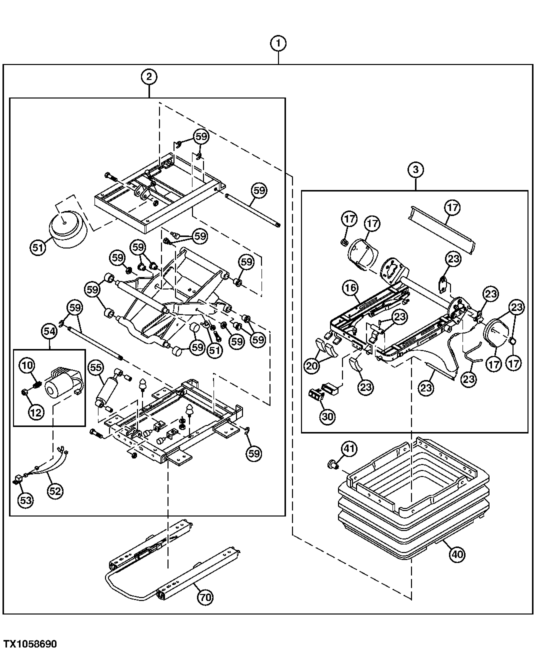 Operator Seat Air Suspension Component Parts