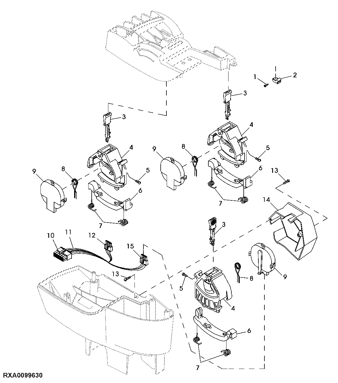 Selective Control Levers 4, 5 And 6 (Armrest)