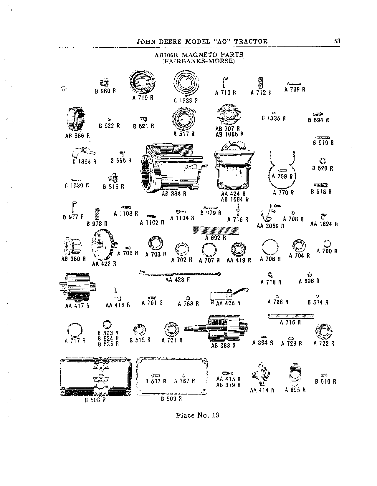 AB706 R Magneto Parts (Fairbanks Morse Type DRY2B)