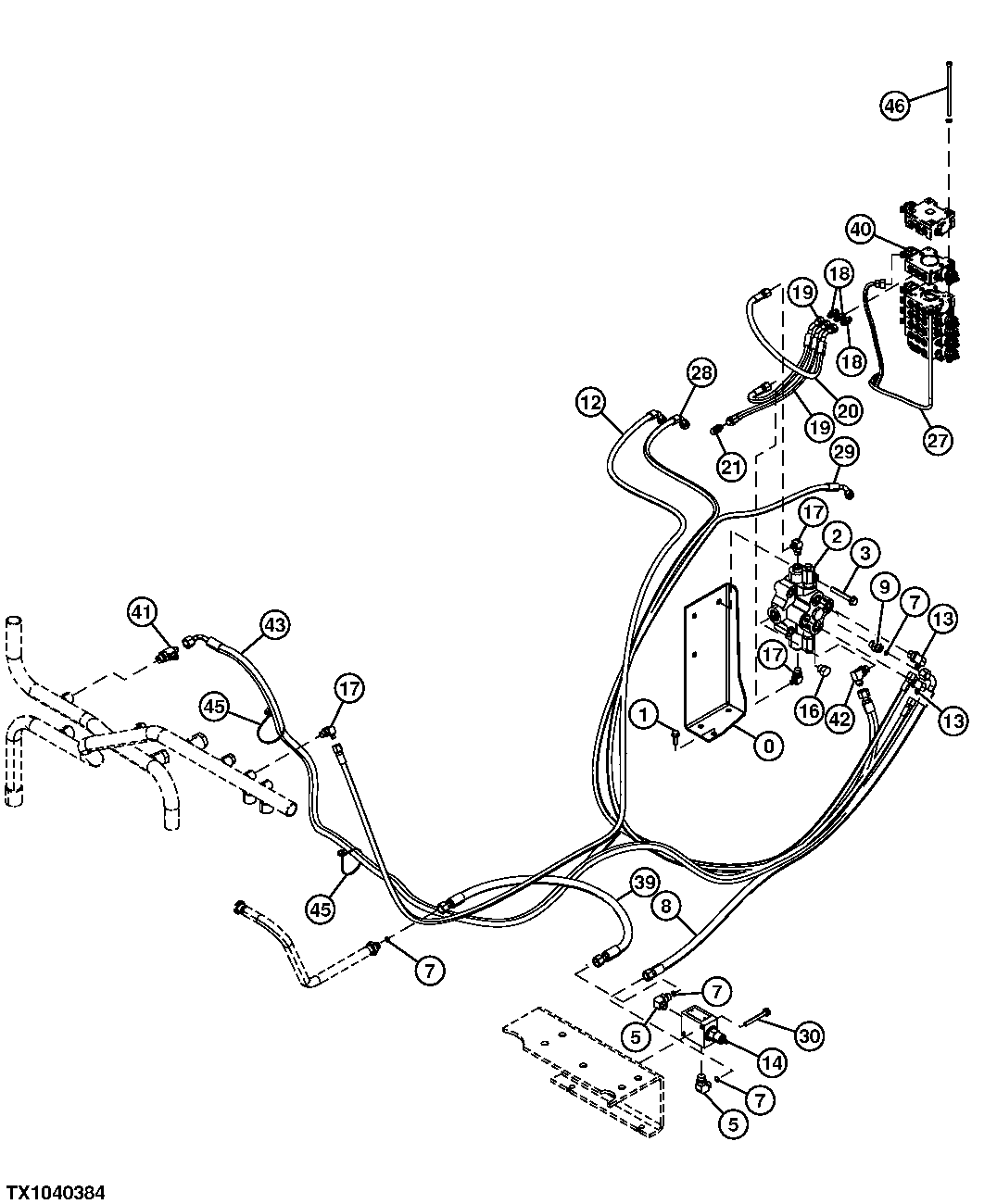 Auxiliary Low Flow Main Hydraulic Lines (Mono Boom)