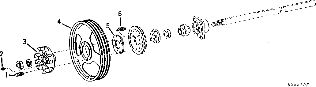 CYLINDER SHAFT SHEAR HUB AND SHEAVE (262666 - )