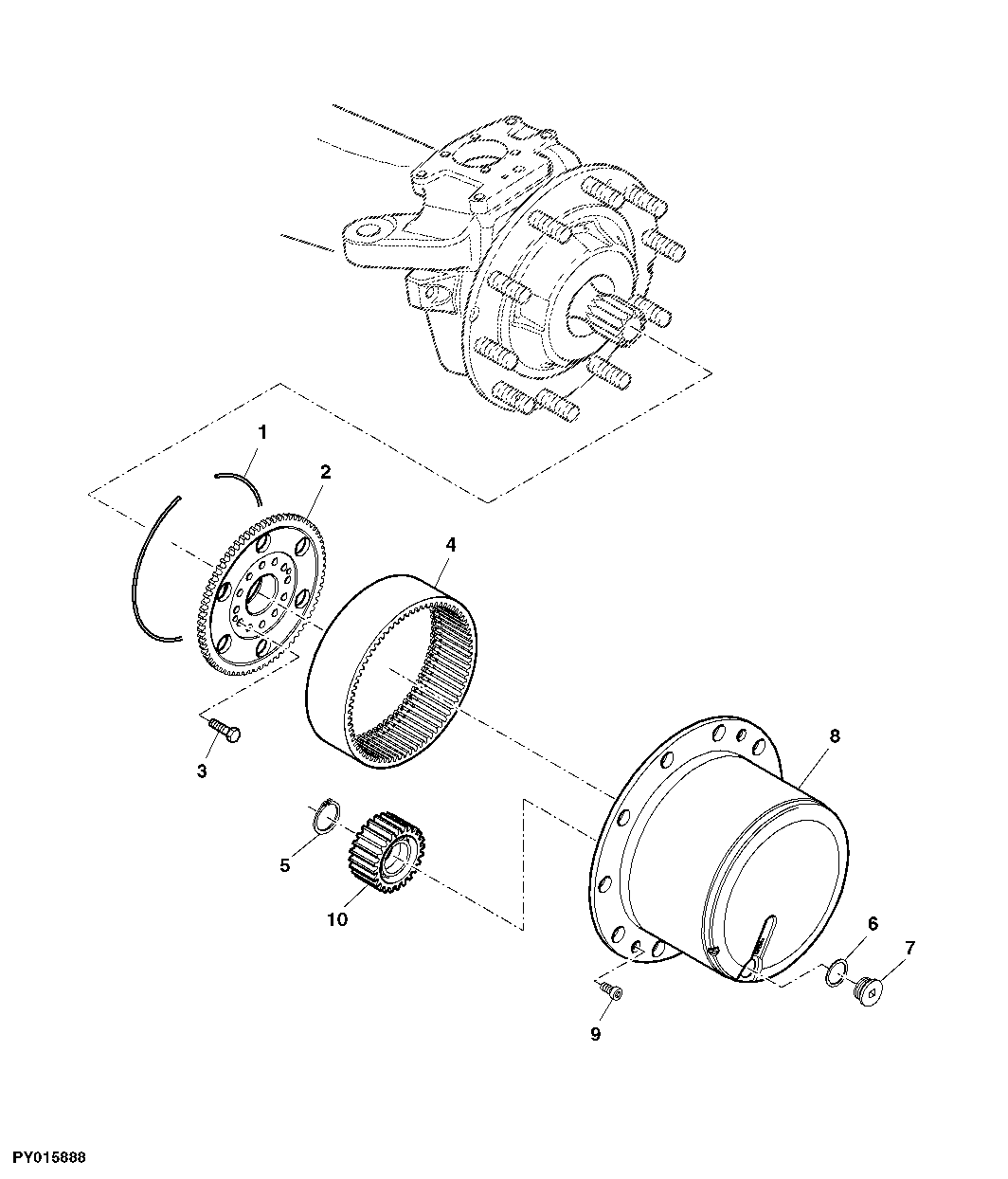 PLANETARY DRIVE, MFWD-AXLE 730/733 (WITH OR WITHOUT TLS)