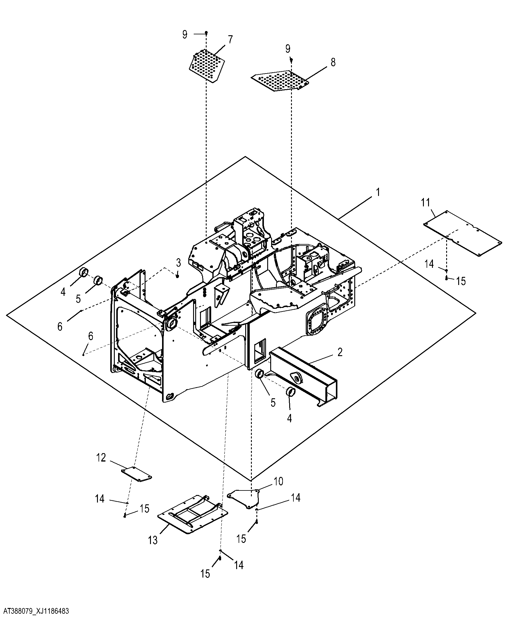 Main Frame and Bottom Guard, Outside Dozer (OSD)