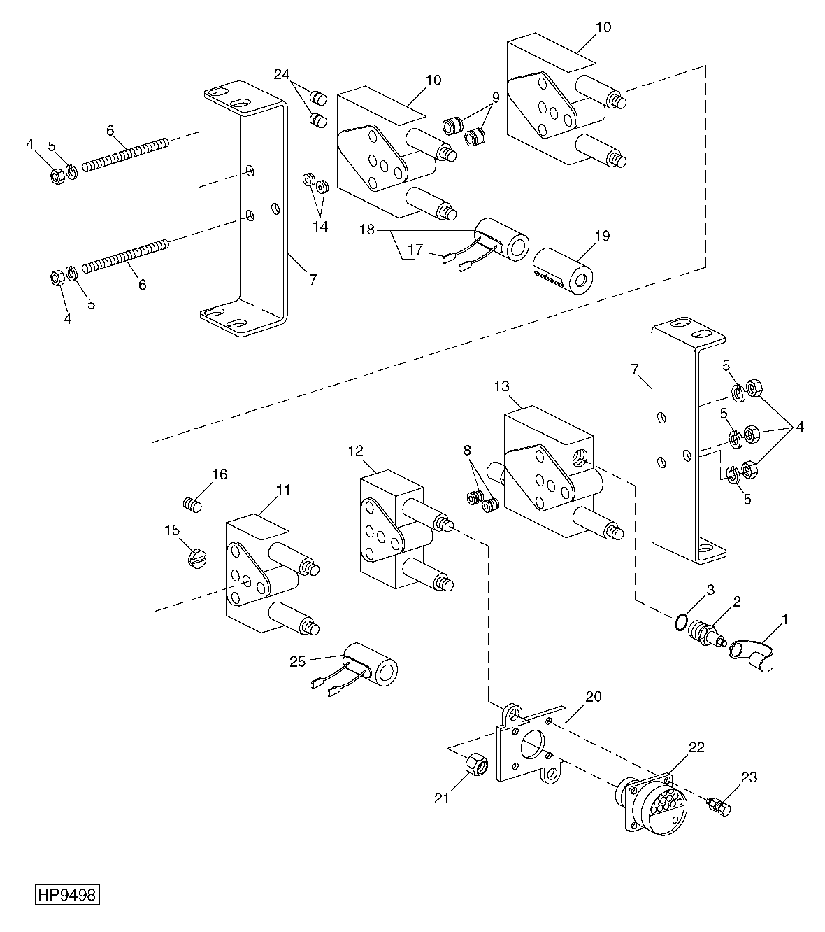 Solenoid Control Valve Module Assembly And Mountings - Five Stack ( - 690400)