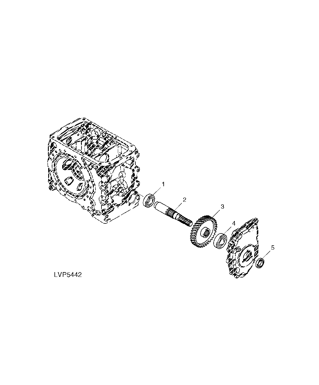 OUTPUT SHAFT (WITHOUT SHIFTABLE 540/540E PTO)