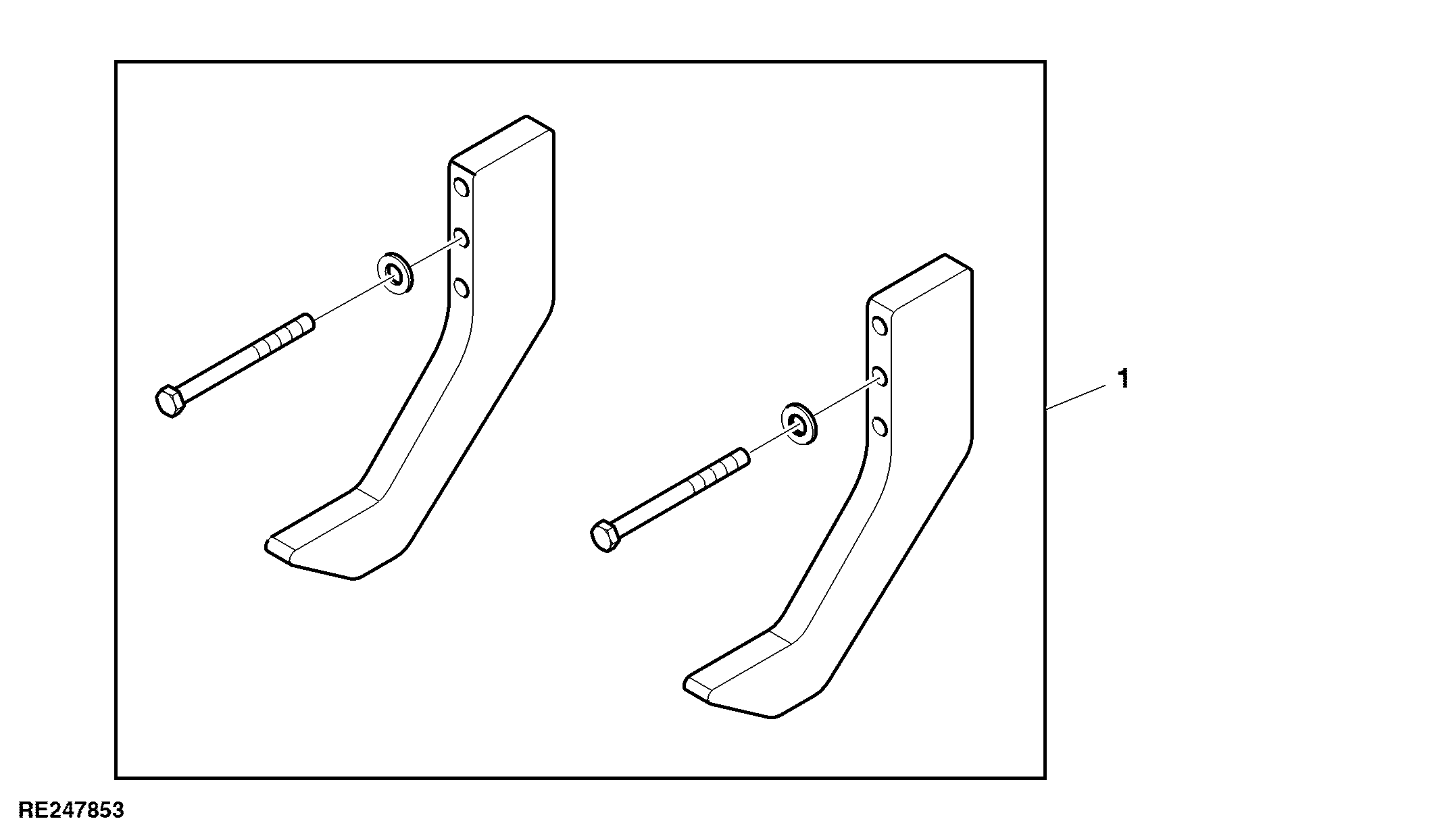 Attachment, Drawbar Support, Category 5 High Capacity Wide Swing