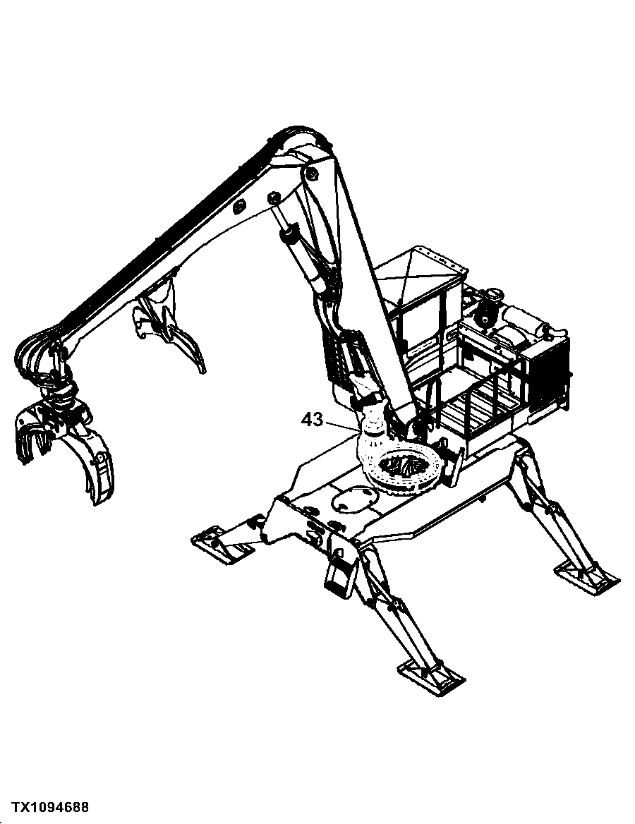 437D Knuckleboom Log Loader (PIN: 1T0437DX_ _C182218- )