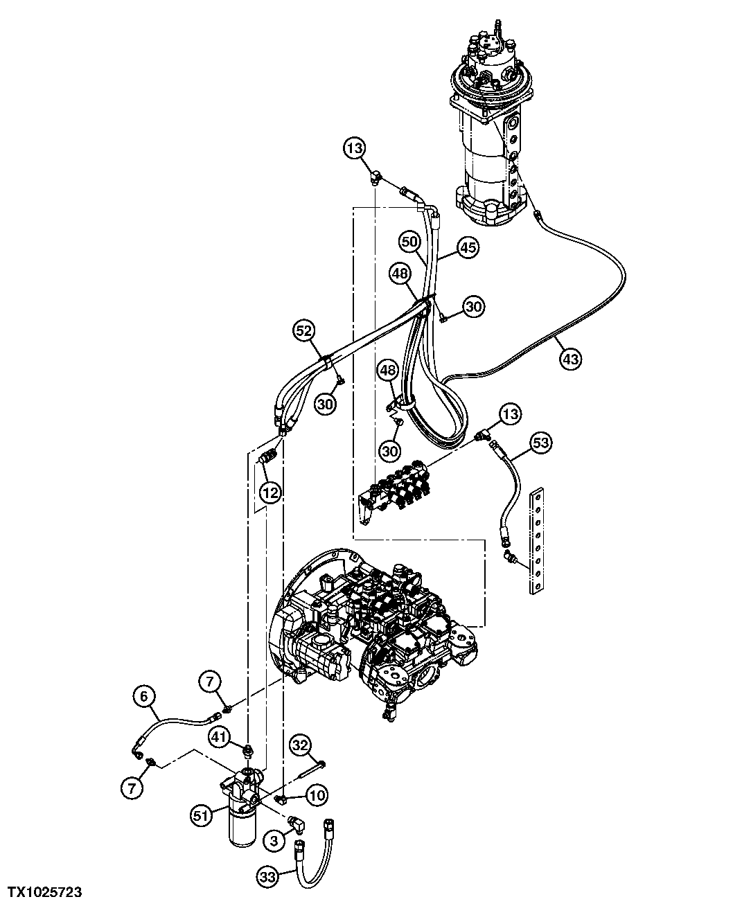 Pilot Lines (Rotary Manifold To Hydraulic Pump)