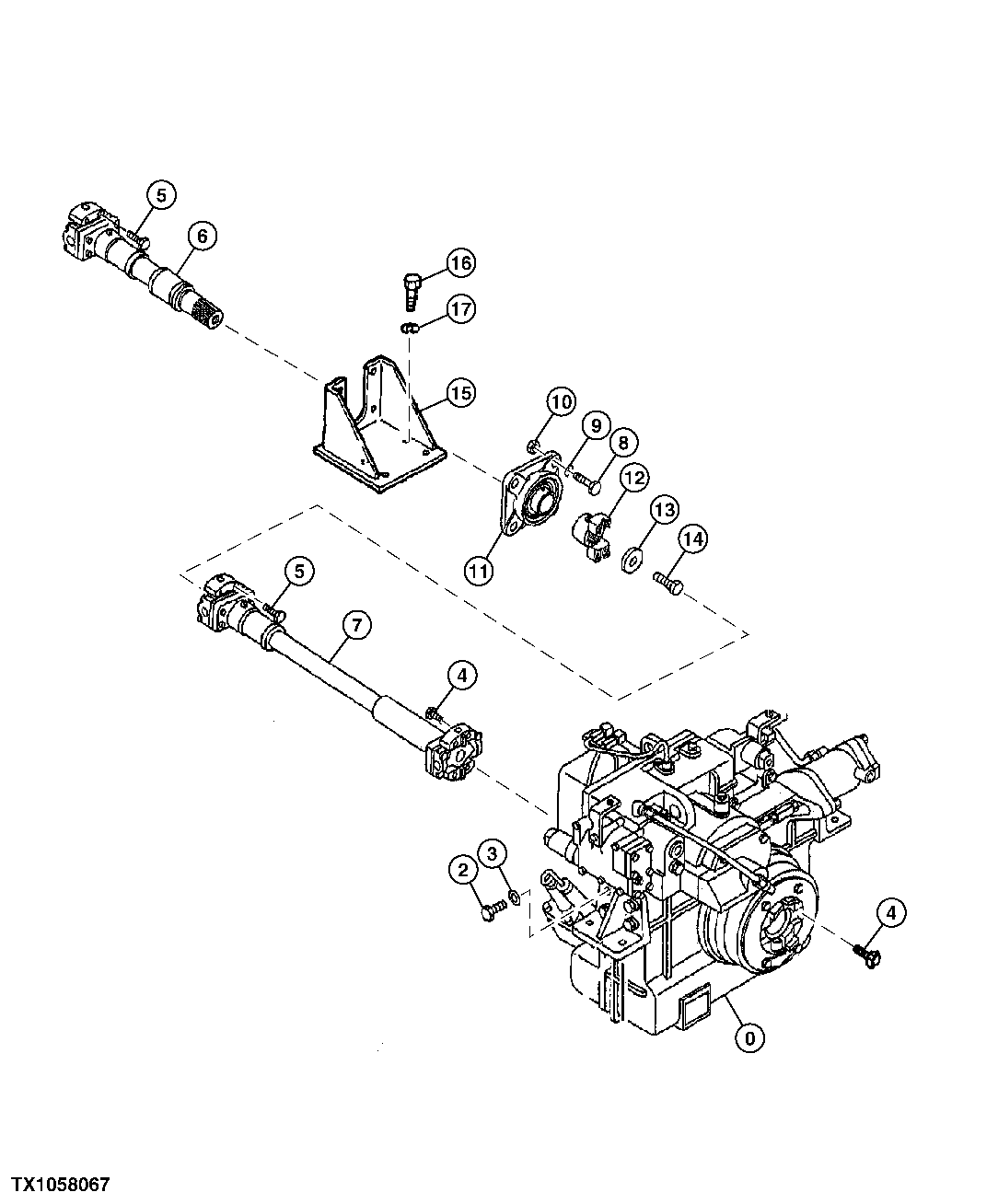 Replacement Transmission and Drive Shafts (444G)