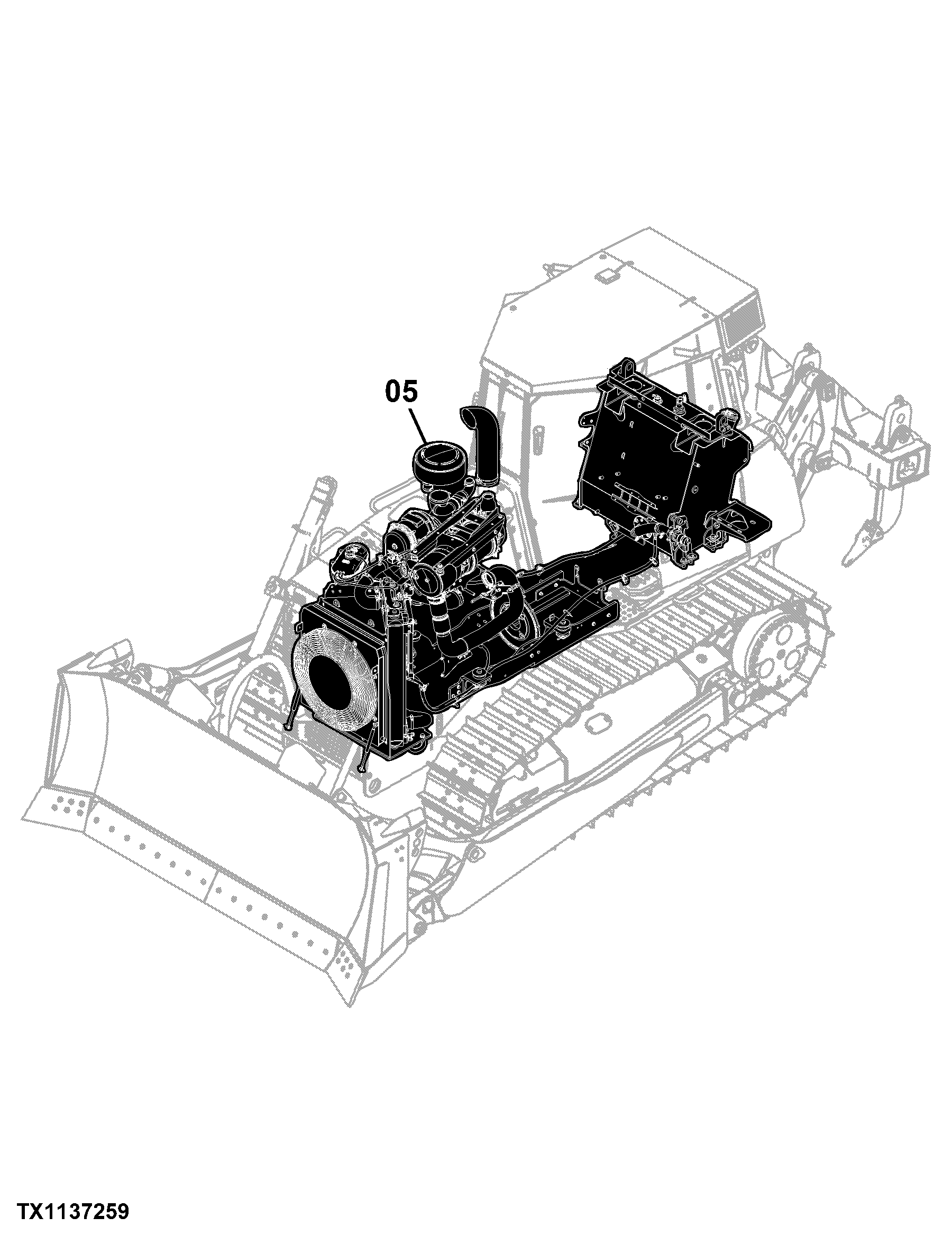 750K Crawler Dozer (PIN: 1T0750KX_ _E216966 - 270478) Engine 6068HT074