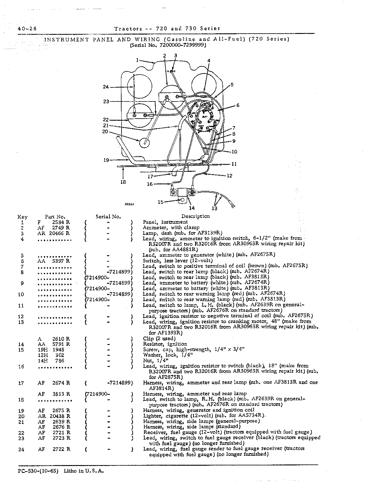 Instrument panel wiring