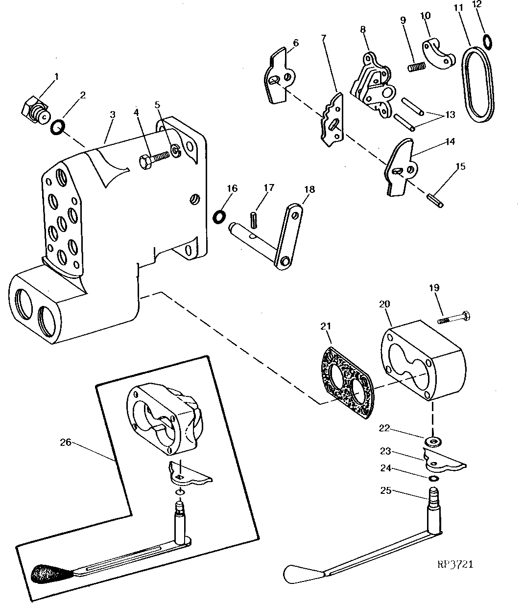 SELECTIVE CONTROL VALVE HOUSING, ROCKER, AND OPERATING CAMS