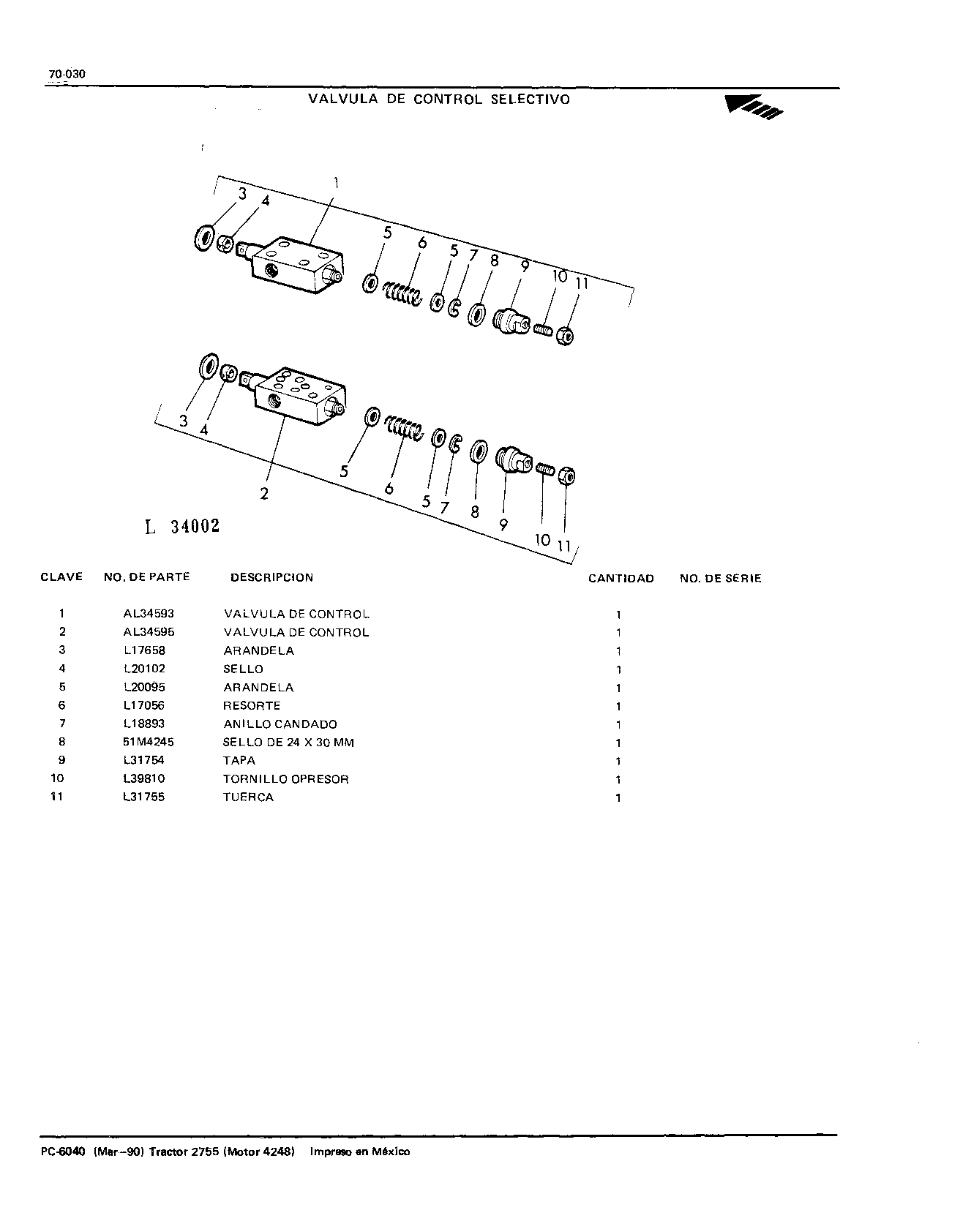 control Selectivo, Lineas Traseras Para Valvula