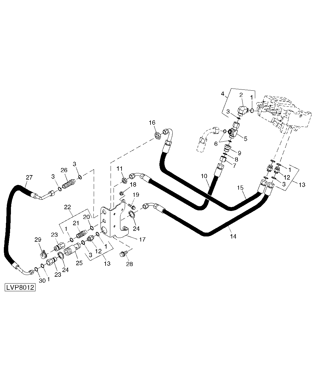 POWER BEYOND QUICK COUPLER KIT (WITH 4TH AND 5TH SCV)