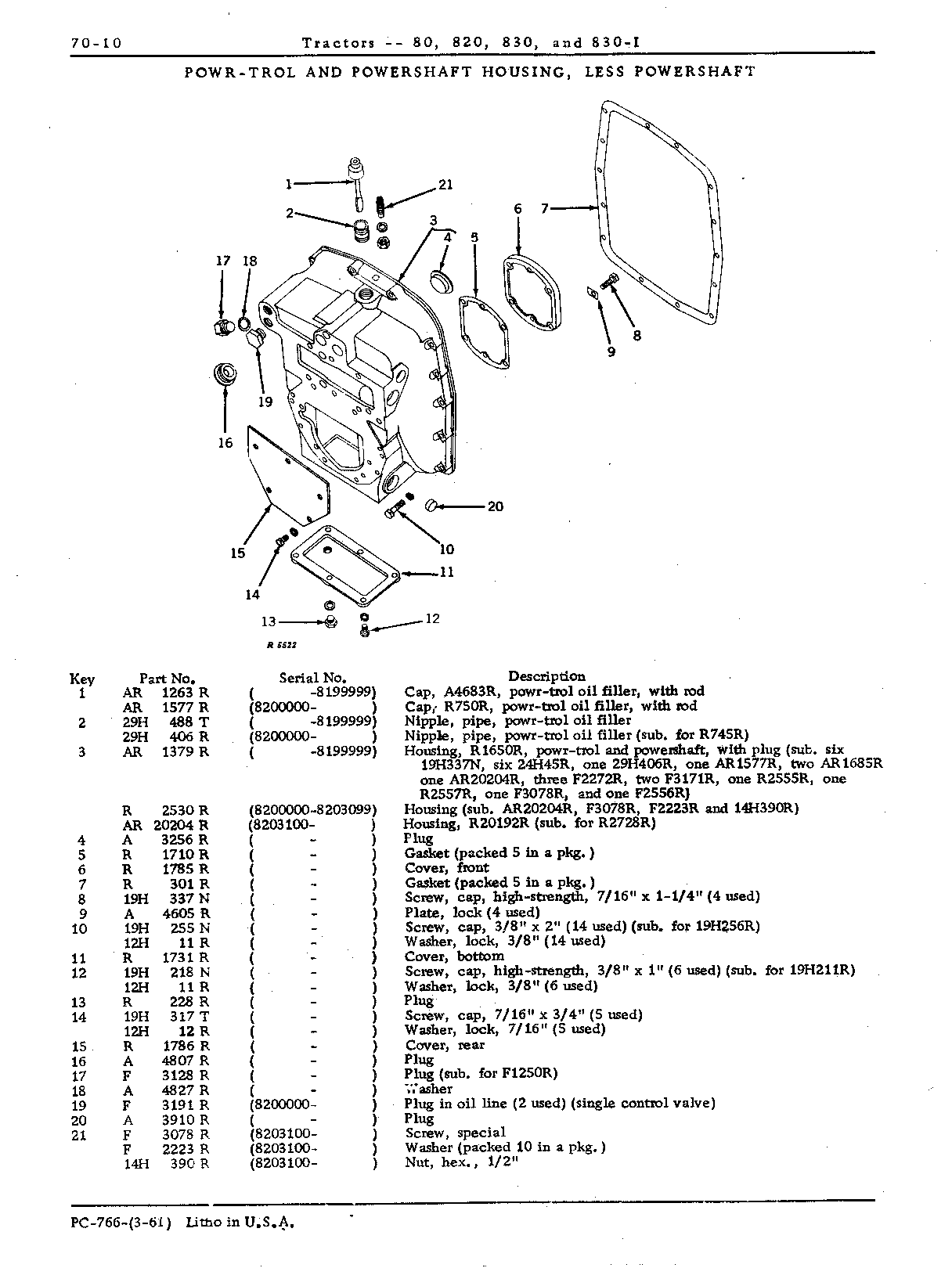 Control, powershaft clutch (Continued)