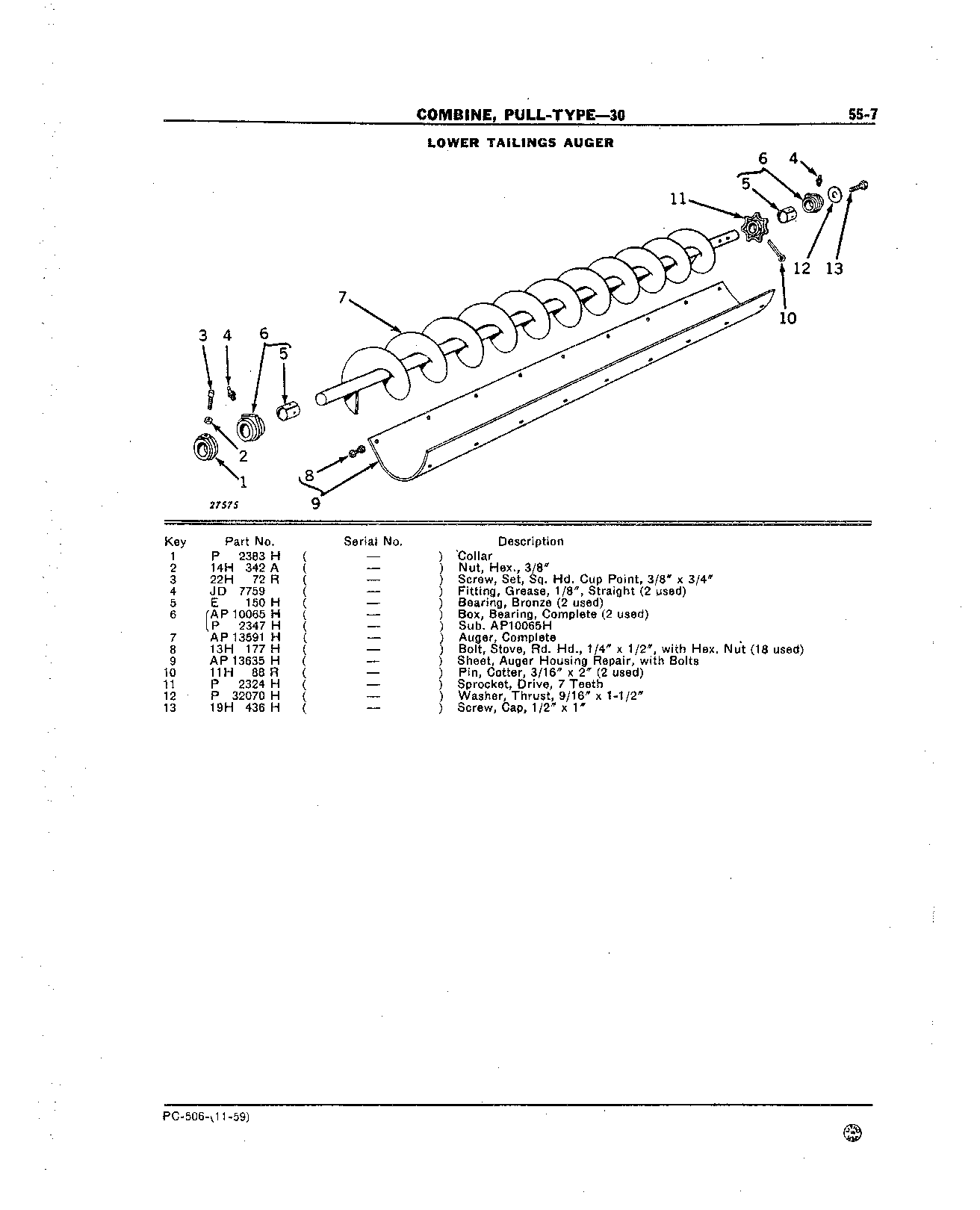 Lower Tailings Auger