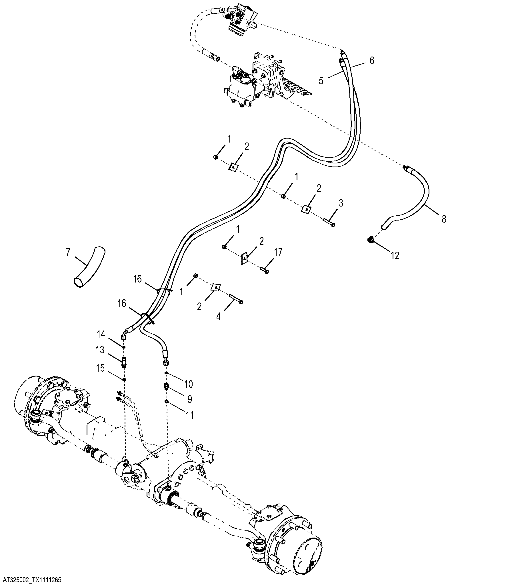 Steering Hydraulics with MFWD (Engine 4045TT095)