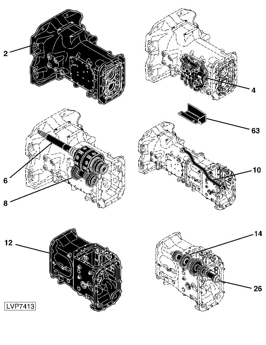 510 Powerreverser™ Transmission (P/R) Without Electro-Hydraulic (EH) HI/Low Tractor