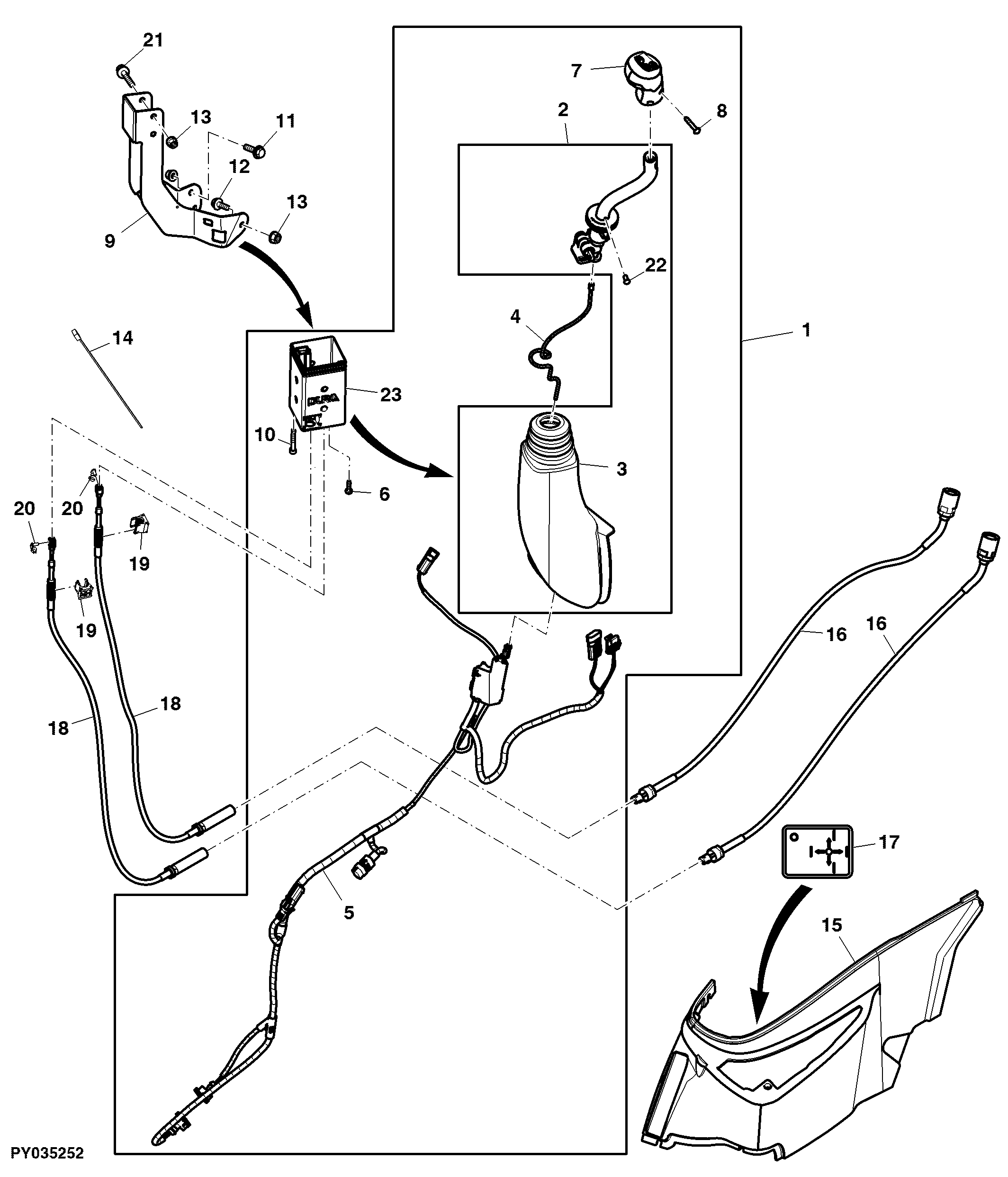 Multi-Function Lever, Mechanical ICV, W/ 2-Functions, W/ Diverter Shifting, W/ Memo Button